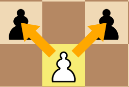pawn attacking forward