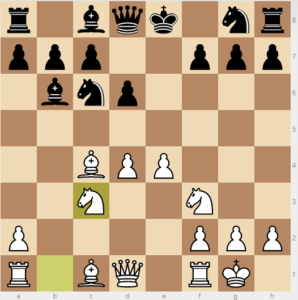 1 - evans gambit Bb6 variation move 9 nc3