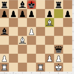 bobby fischer vs reuben fine evans gambit Ba5 dxc3 Qe7 variation move 17 Qxg3
