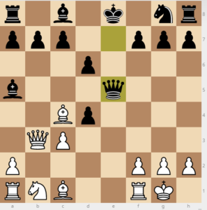 evans gambit 7 d6 variation 10Qxe5
