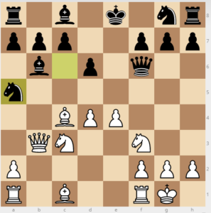 evans gambit 7 d6 variation qf6 10 na5