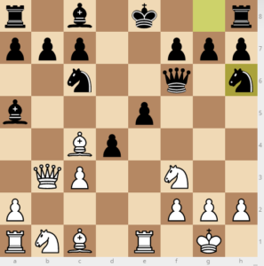 evans gambit Ba5 d6 variation move 10 nh6