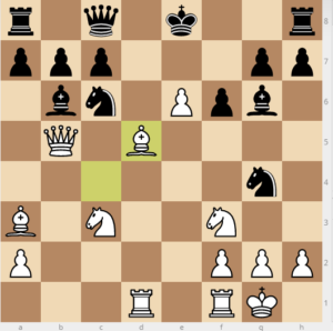 evans gambit Bb6 main 9 nf6 if Bg4 16 Bd5