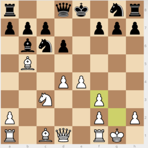 evans gambit Bb6 variation move 9 bg4 11 gxf3