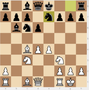 evans gambit Bb6 variation move 9 ne7 2