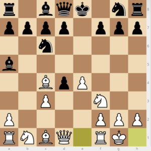 evans gambit ba5 move 7 0-0
