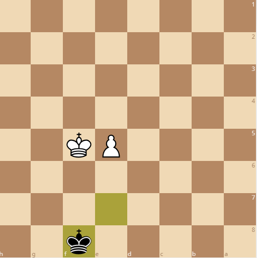 black's king must take the opposition